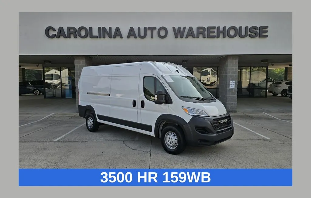 White 2023 Ram ProMaster 3500 High Roof 159WB w/Class IV Tow Hitch for sale in Concord, NC