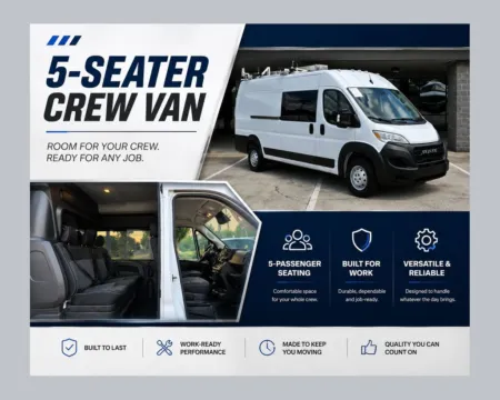 White 2023 Ram ProMaster 3500 High Roof 159WB EXT 5-Seater Crew Van for sale in Concord, NC