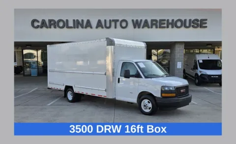 White 2021 GMC Savana 3500 Work Van DRW 16ft Box w/Roll-up Door and Pull out Ramp for sale in Concord, NC