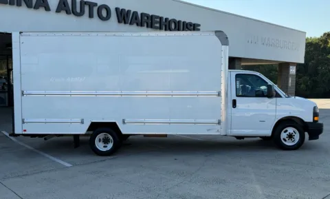 Another view of 2021 GMC Savana 3500 Work Van DRW 16ft Box w/Roll-up door and Pull Out Ramp for sale in Concord, NC at Carolina Auto Warehouse