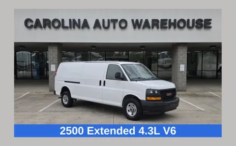 White 2023 GMC Savana 2500 Work Van EXT W/Convenience Package and Park Assist for sale in Concord, NC