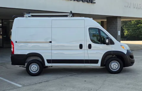 Another view of 2025 Ram ProMaster 2500 High Roof 136WB w/Ladder Rack, Bulkhead, and Shelves for sale in Concord, NC at Carolina Auto Warehouse