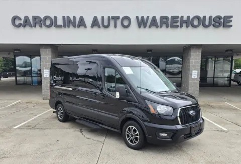 Black 2023 Ford Transit-350 XLT 15-Passenger Van w/Leather Seats for sale in Concord, NC