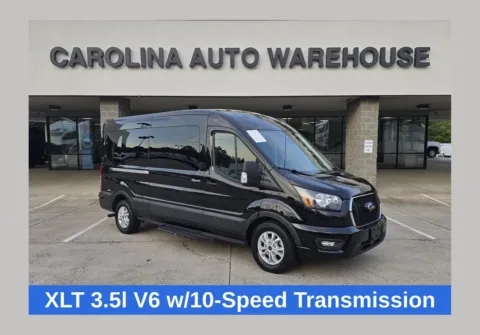 Black 2024 Ford Transit-350 XLT 15-Passenger w/Navigation and Blind Spot for sale in Concord, NC
