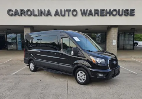 Black 2024 Ford Transit-350 XLT 15-Passenger w/Navigation and Blind Spot for sale in Concord, NC