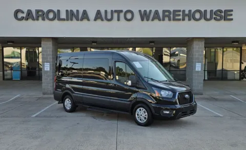 Black 2025 Ford Transit-350 XLT 15-Passenger w/HD Tow Package and Blind Spot for sale in Concord, NC