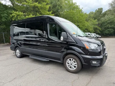 Black 2024 Ford Transit-350 XLT 15-Passenger w/HD Tow Package and Blind Spot for sale in Concord, NC