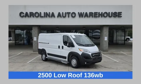 White 2025 Ram ProMaster 2500 Low Roof 136WB w/Rear Windows and Adaptive Cruise for sale in Concord, NC