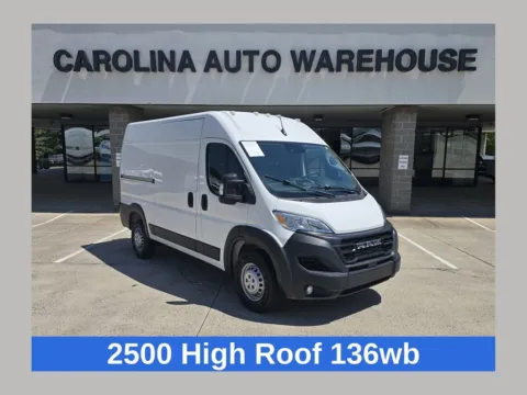 White 2024 Ram ProMaster 2500 High Roof w/Adaptive Cruise Control w/Stop & Go for sale in Concord, NC