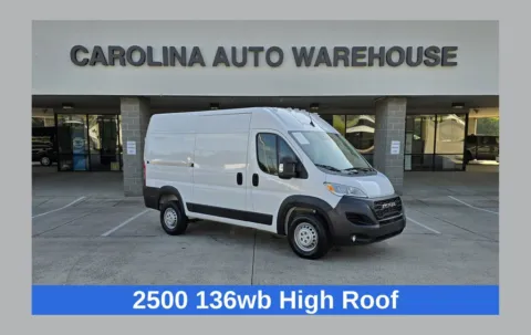 White 2025 Ram ProMaster 2500 High Roof 136wb w/Adaptive Cruise Control w/Stop & Go for sale in Concord, NC