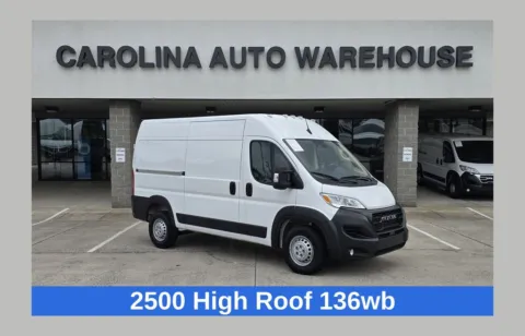 White 2025 Ram ProMaster 2500 High Roof w/Adaptive Cruise Control w/Stop & Go for sale in Concord, NC