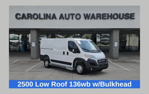 White 2025 Ram ProMaster 2500 Low Roof 136WB w/Bulkhead for sale in Concord, NC