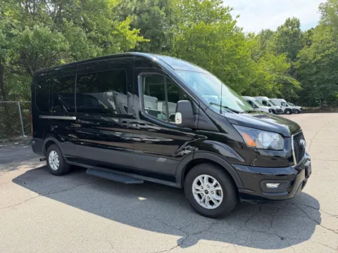 Black 2024 Ford Transit-350 XLT 15-Passenger w/HD Tow Package and Blind Spot for sale in Concord, NC