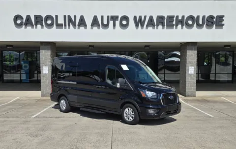 Black 2024 Ford Transit-350 XLT 15-Passenger w/HD Tow Package and Blind Spot for sale in Concord, NC