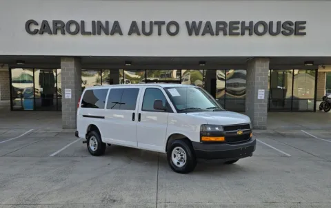 White 2024 Chevrolet Express 2500 LS 12-Passenger w/Blind Spot and Rear Park Assist for sale in Concord, NC