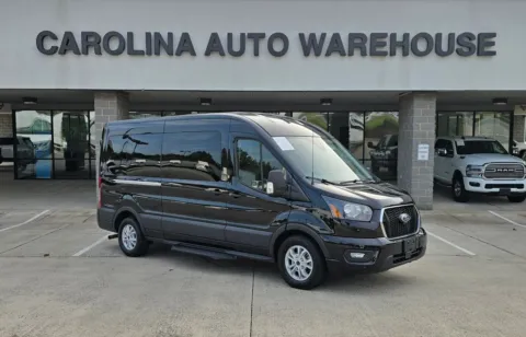 Black 2025 Ford Transit-350 XLT 15-Passenger w/HD Tow Package and Blind Spot for sale in Concord, NC