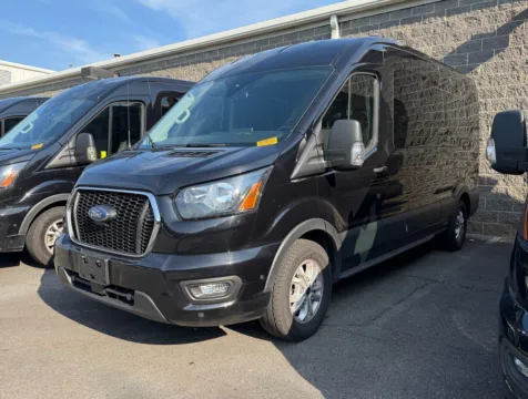 Black 2025 Ford Transit-350 XLT 15-Passenger w/HD Tow Package and Blind Spot for sale in Concord, NC