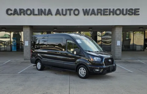 Black 2025 Ford Transit-350 XLT 15-Passenger w/HD Tow Package and Blind Spot for sale in Concord, NC