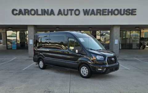 Black 2025 Ford Transit-350 XLT 15-Passenger w/Navigation and Blind Spot for sale in Concord, NC