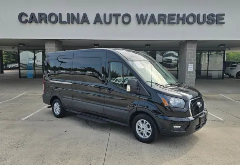 Black 2025 Ford Transit-350 XLT 15-Passenger w/HD Tow Package and Blind Spot for sale in Concord, NC