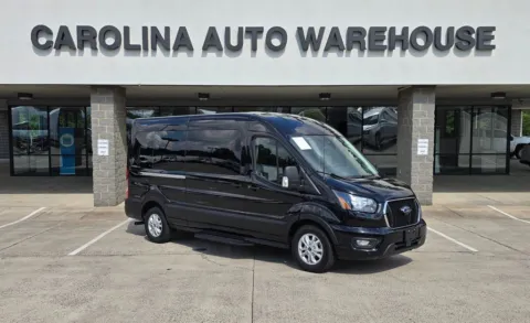Black 2025 Ford Transit-350 XLT 15-Passenger w/HD Tow Package and Blind Spot for sale in Concord, NC