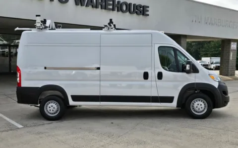 Another view of 2024 Ram ProMaster 2500 High Roof 159WB w/3-Person Bench, Shelves, and Ladder Rack for sale in Concord, NC at Carolina Auto Warehouse