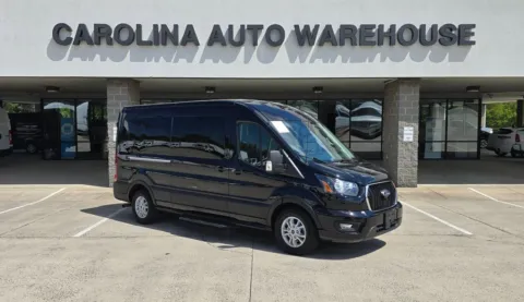 Black 2025 Ford Transit-350 XLT 15-Passenger w/HD Tow Package and Blind Spot for sale in Concord, NC