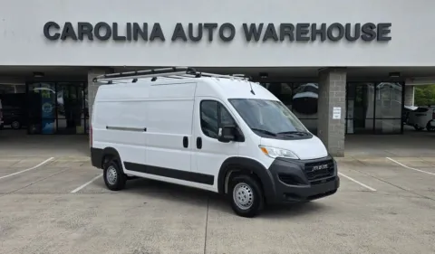 White 2024 Ram ProMaster 2500 High Roof w/Shelves, Bulkhead, and Power Inverter for sale in Concord, NC