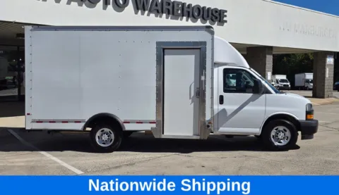 Another view of 2023 Chevrolet Express 3500 Work Van 14ft Box w/Roll Up Door, Shelves, Bulkhead, & Side for sale in Concord, NC at Carolina Auto Warehouse