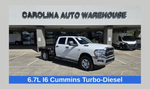 White 2024 Ram 2500 Tradesman 4X4 6.7l Turbo Diesel 8.5ft Flatbed for sale in Concord, NC
