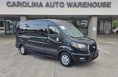 Black 2024 Ford Transit-350 XLT 15-Passenger w/HD Tow Package and Blind Spot for sale in Concord, NC