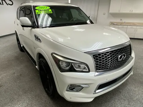 Another view of 2015 INFINITI QX80 4d SUV RWD for sale in Mesa, AZ at Ideal Cars - at Broadway Rd.