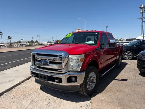 Red 2012 Ford Super Duty F-250 4WD Lariat for sale in Mesa, AZ