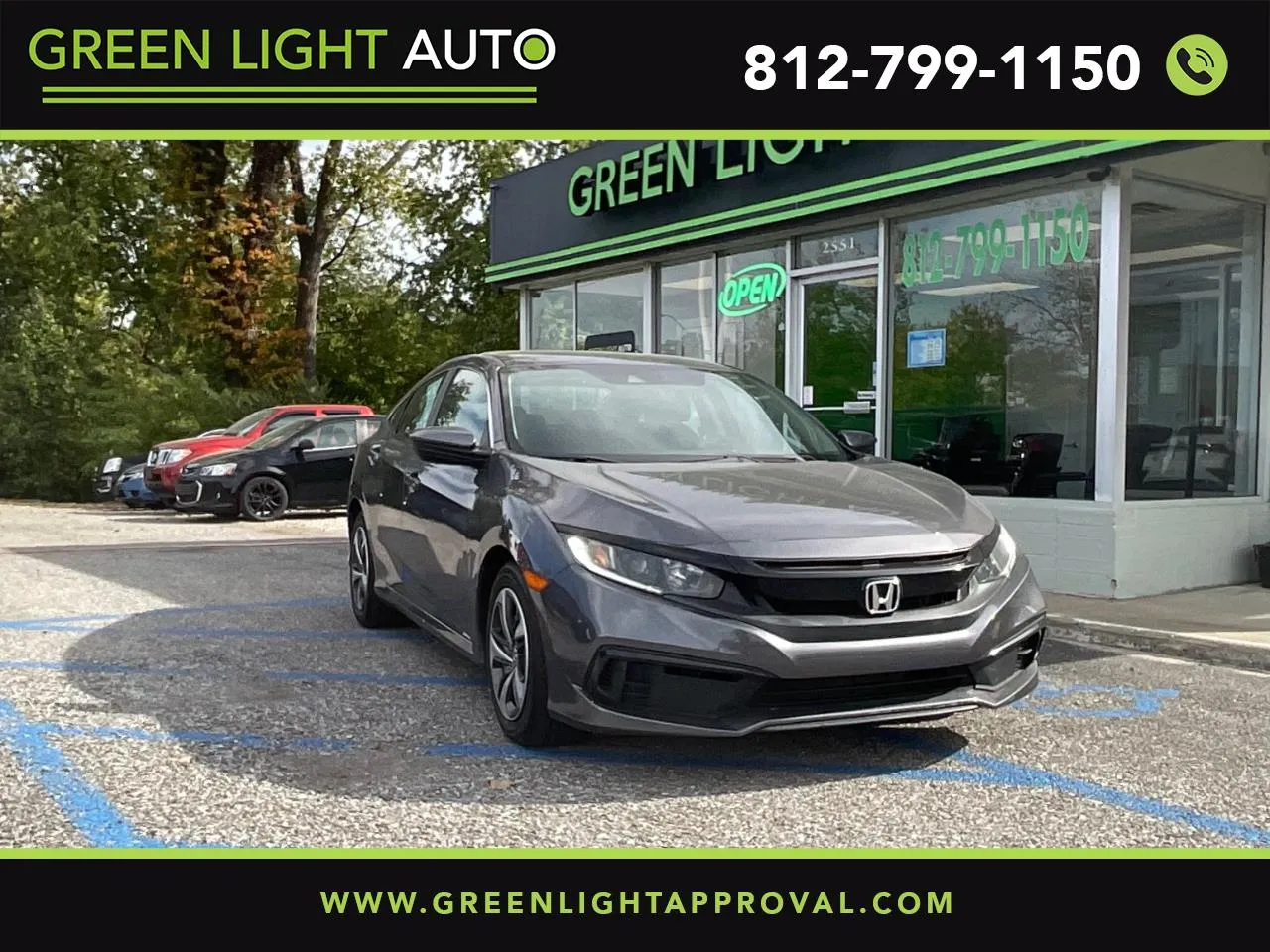 Gray 2019 Honda Civic LX for sale in Columbus, IN