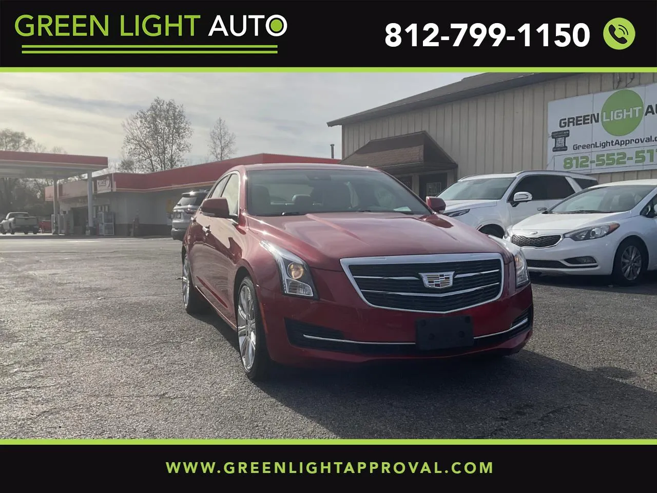 Red 2017 Cadillac Ats Luxury for sale in Columbus, IN