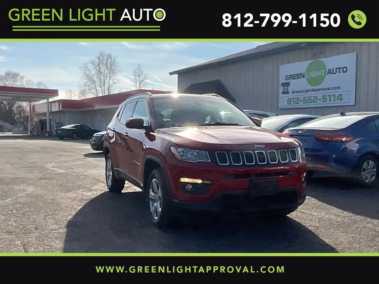 Red 2018 Jeep Compass Latitude for sale in Columbus, IN