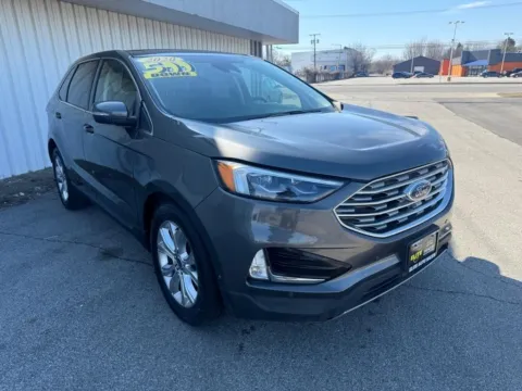 Gray 2020 FORD EDGE TITANIUM for sale in Merrillville, IN