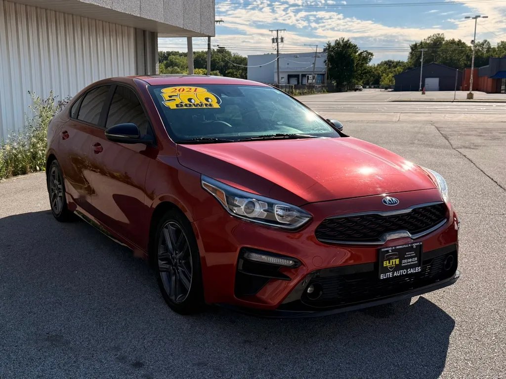 Orange 2021 KIA FORTE GT LINE for sale in Merrillville, IN
