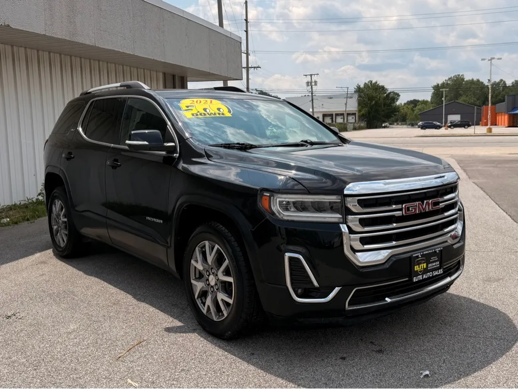 Black 2021 GMC ACADIA SLT for sale in Merrillville, IN