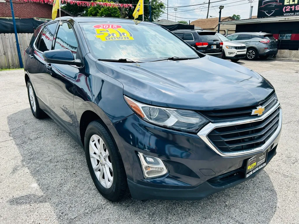 Blue 2018 CHEVROLET EQUINOX LT for sale in Hammond, IN