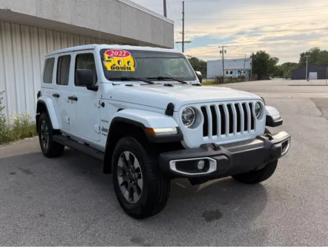 White 2022 JEEP WRANGLER UNLIMI SAHARA for sale in Merrillville, IN