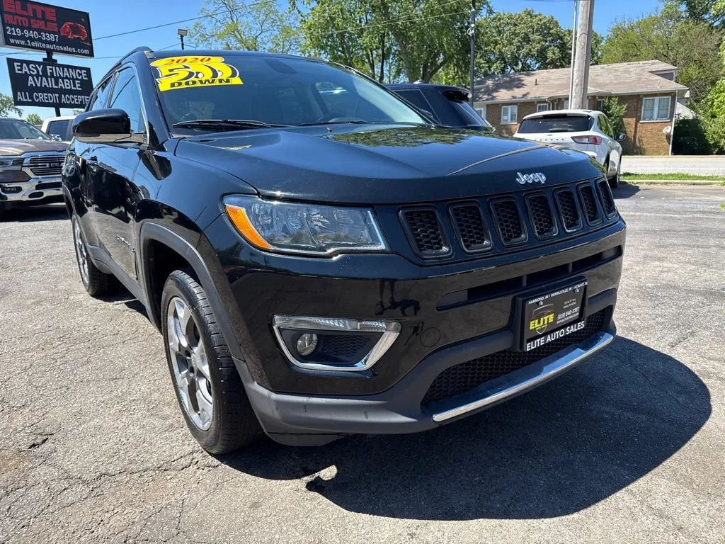 Black 2020 JEEP COMPASS LIMITED for sale in Hobart, IN
