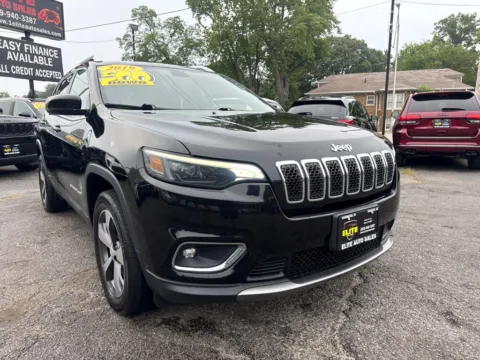 Black 2019 JEEP CHEROKEE LIMITED for sale in Hobart, IN