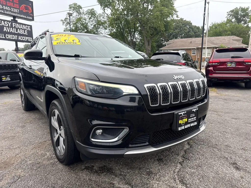 Black 2019 JEEP CHEROKEE LIMITED for sale in Hobart, IN
