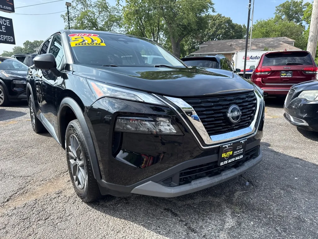 Black 2023 NISSAN ROGUE S for sale in Hobart, IN