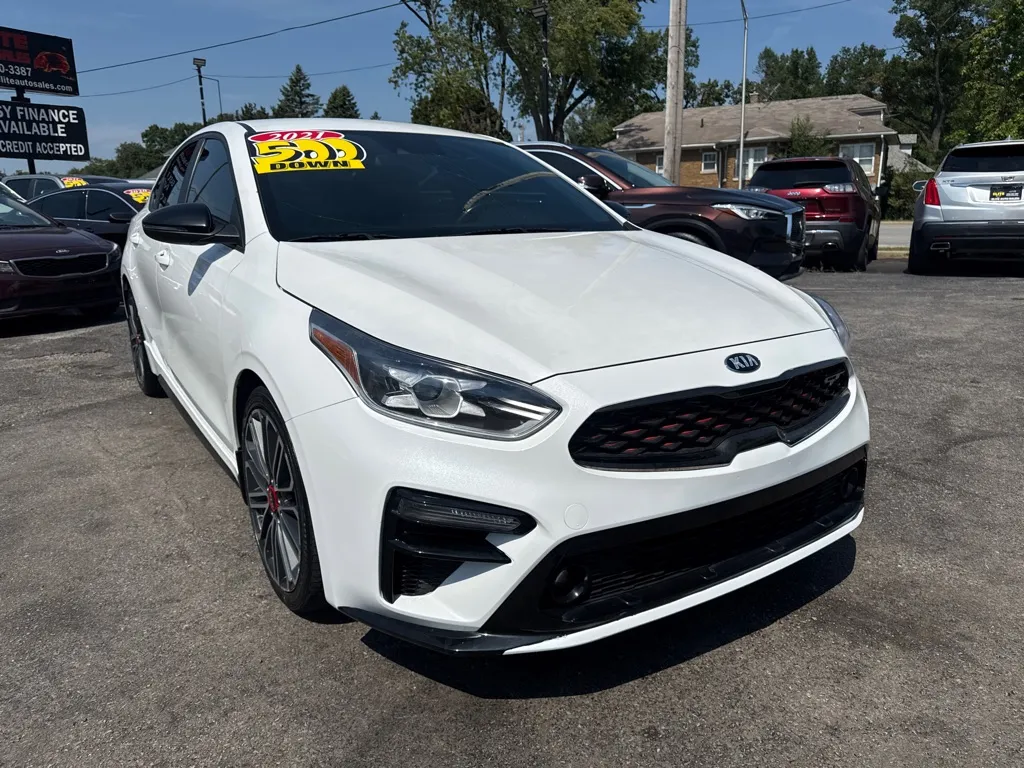 White 2021 KIA FORTE GT for sale in Hobart, IN