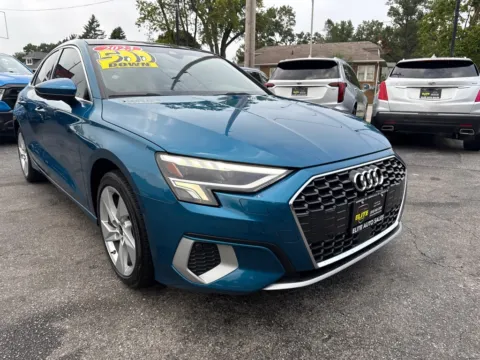 Blue 2023 AUDI A3 PREMIUM for sale in Hobart, IN
