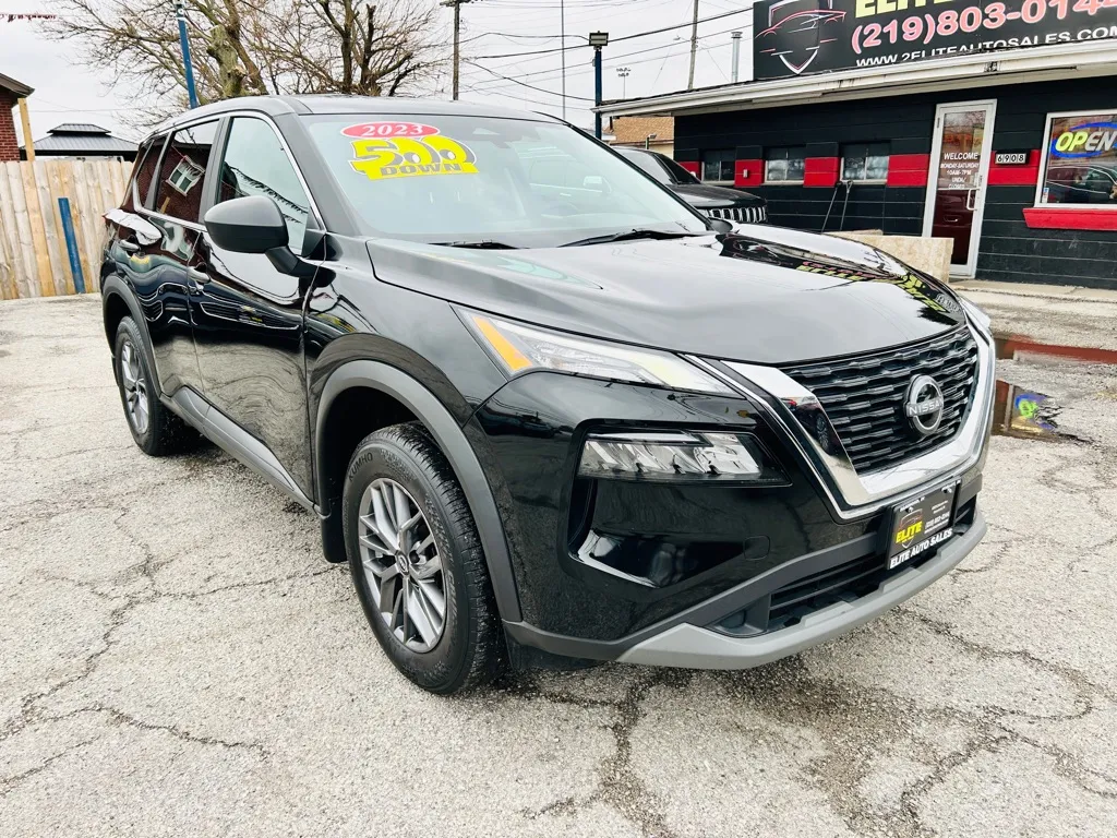 Black 2023 NISSAN ROGUE S for sale in Hammond, IN