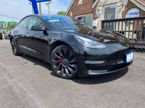 Black 2022 TESLA MODEL 3 PERFORMANCE for sale in Highland, IN