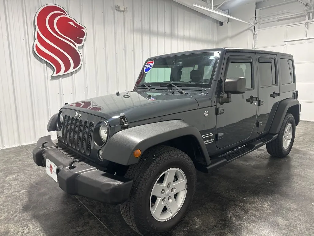 Gray 2017 Jeep Wrangler Unlimited Sport for sale in Evansville, IN